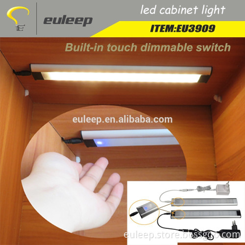 2017 new design led cabinet light, under led cabinet light, ir sensor hand sweep switch, touch switch, dimmable